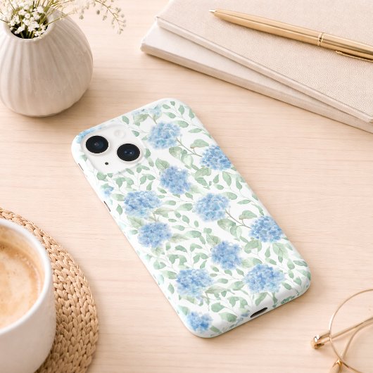 Blaue Grüne Aquarell-Wildblume Case-Mate iPhone Hülle