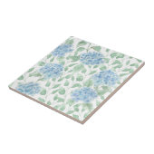 Blaue Grüne Aquarell-Wildblume Fliese (Seite)