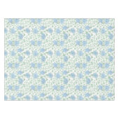 Blaue grüne Aquarell-Wildblume Tischdecke (Vorderseite (Horizontal))