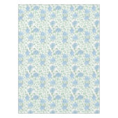 Blaue grüne Aquarell-Wildblume Tischdecke (Vorderseite)