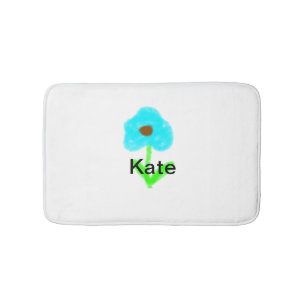 Blaue grüne Aquarellfarbe fügt dem Text einen eige Badematte
