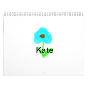 Blaue grüne Aquarellfarbe fügt dem Text einen eige Kalender