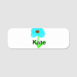 Blaue grüne Aquarellfarbe fügt dem Text einen eige Namensschild