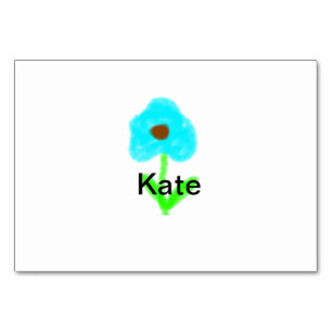 Blaue grüne Aquarellfarbe fügt dem Text einen eige Tischnummer