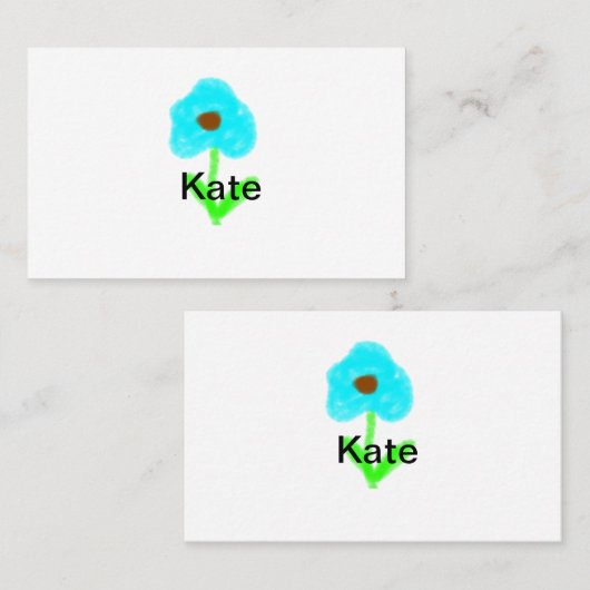 Blaue grüne Aquarellfarbe fügt dem Text einen eige Visitenkarte (Vorne/Hinten)