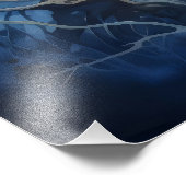 Blaue Grüne Bäume Abstrakt Fotodruck (Ecke)