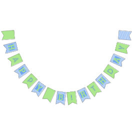 Blaue, grüne Birthday-Jagdfahnen Wimpelkette