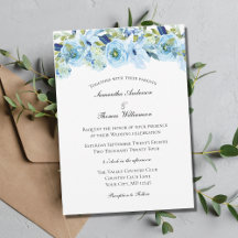 Blaue grüne Blüte Elegante Feierliche Hochzeit