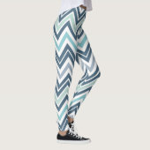Blaue/grüne Chervron Leggings (Rechts)