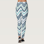Blaue/grüne Chervron Leggings (Rückseite)