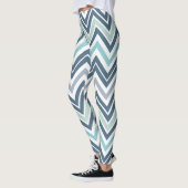 Blaue/grüne Chervron Leggings (Links)