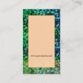 Blaue grüne Dreiecke und Goldawoven Visitenkarte (Rückseite)