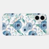 Blaue grüne Flora Case-Mate iPhone Hülle (Rückseite (Horizontal))