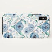 Blaue grüne Flora Case-Mate iPhone Hülle (Rückseite (Horizontal))