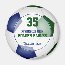 Blaue grüne Fußballmannschaft Farben Namen des Ath