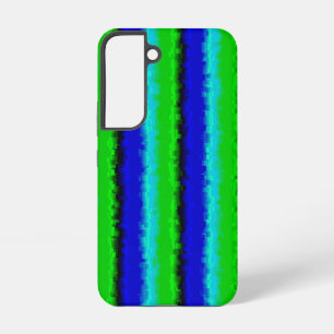 Blaue Grüne Gebrochene Glasstreifen Samsung Galaxy Hülle