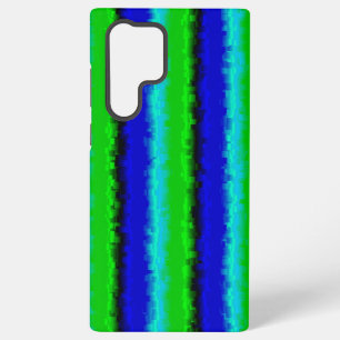 Blaue Grüne Gebrochene Glasstreifen Samsung Galaxy Hülle