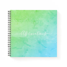 Blaue grüne Gefärbte Krawatte Weiße Typografie Aff