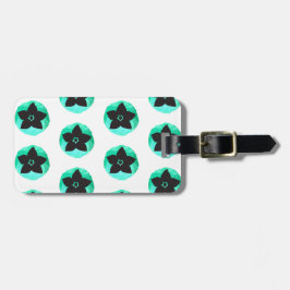 Blaue grüne hawaiianische Blume Gepäckanhänger