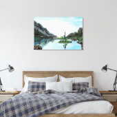 Blaue Grüne Landschaft Leinwanddruck (Insitu (Schlafzimmer))