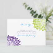 Blaue, grüne, lila Mamas danken Ihnen Karten (Stehend Vorderseite)