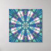 Blaue/grüne Mandala Leinwanddruck (Vorderseite)