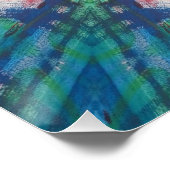 Blaue/grüne Mandala Poster (Ecke)