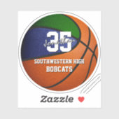 Blaue grüne Mannschaft farbenfrohe Kinder Teenager Aufkleber (Blatt)