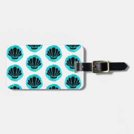 Blaue grüne Muschel Gepäckanhänger