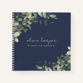 Blaue Grüne Navy schreibt an Daughter Keepake Notizblock (Vorderseite)