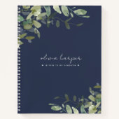 Blaue Grüne Navy schreibt an Daughter Keepake Notizblock (Vorderseite)