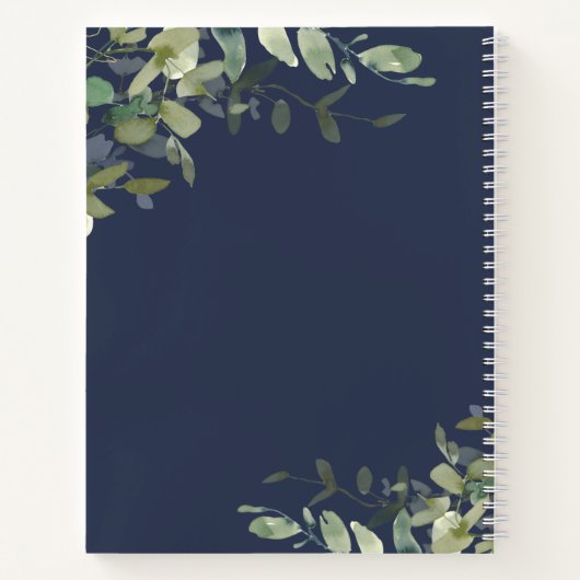 Blaue Grüne Navy schreibt an Daughter Keepake Notizblock (Rückseite)