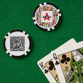 Blaue Grüne Orange Grunge-Kreis-Abstrakt Modern Pokerchips