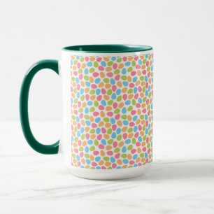 BLAUE GRÜNE ORANGEFARBENE ROSA OSTEREIER TASSE