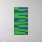 Blaue Grüne Patchwork-Streifen-Design Leinwanddruck (Vorderseite)