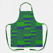 Blaue grüne Patchwork-Streifen-Design  Schürze (Vorderseite)