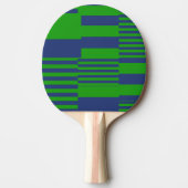 Blaue grüne Patchwork-Streifen-Design  Tischtennis Schläger (Vorderseite)