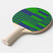 Blaue grüne Patchwork-Streifen-Design  Tischtennis Schläger (Vorderseite)