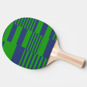 Blaue grüne Patchwork-Streifen-Design  Tischtennis Schläger (Seitenansicht)