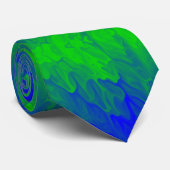 Blaue grüne Plasma-Tinte Flüssigkeitseffekte Krawatte (Gerollt)