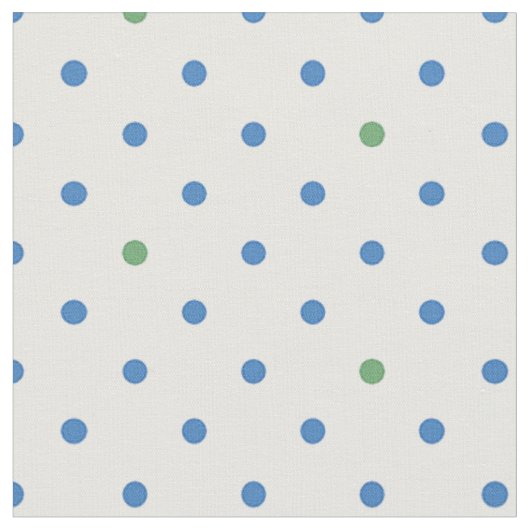 Blaue, grüne Polka-Punkte Stoff (Nahaufnahme)