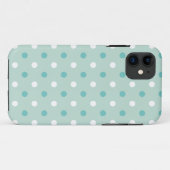 Blaue grüne Punkte Case-Mate iPhone Hülle (Rückseite (Horizontal))