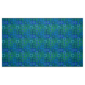 Blaue grüne Punkte und Quadrate Stoff (Fat Quarter (45,7 x 55,9 cm))