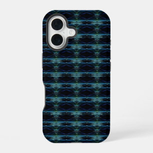 Blaue Grüne Regenbogen Sterne Muster iPhone 16 Hülle