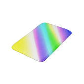 Blaue grüne Regenbogenfarben abstrakte Textur Badematte (Schrägansicht)