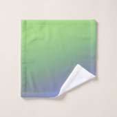 Blaue grüne Regenbogenfarben abstrakte Textur Badhandtuch Set (Waschlappen)
