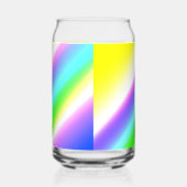 Blaue grüne Regenbogenfarben abstrakte Textur Dosenglas (Rechts)