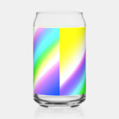 Blaue grüne Regenbogenfarben abstrakte Textur Dosenglas (Links)