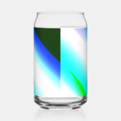 Blaue grüne Regenbogenfarben abstrakte Textur Dosenglas (Rechts)
