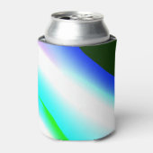 Blaue grüne Regenbogenfarben abstrakte Textur Dosenkühler (Kanne Vorderseite)